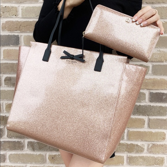 ‼️SALE‼️ Kate spade large tote wallet rose gold - Picture 2 of 6
